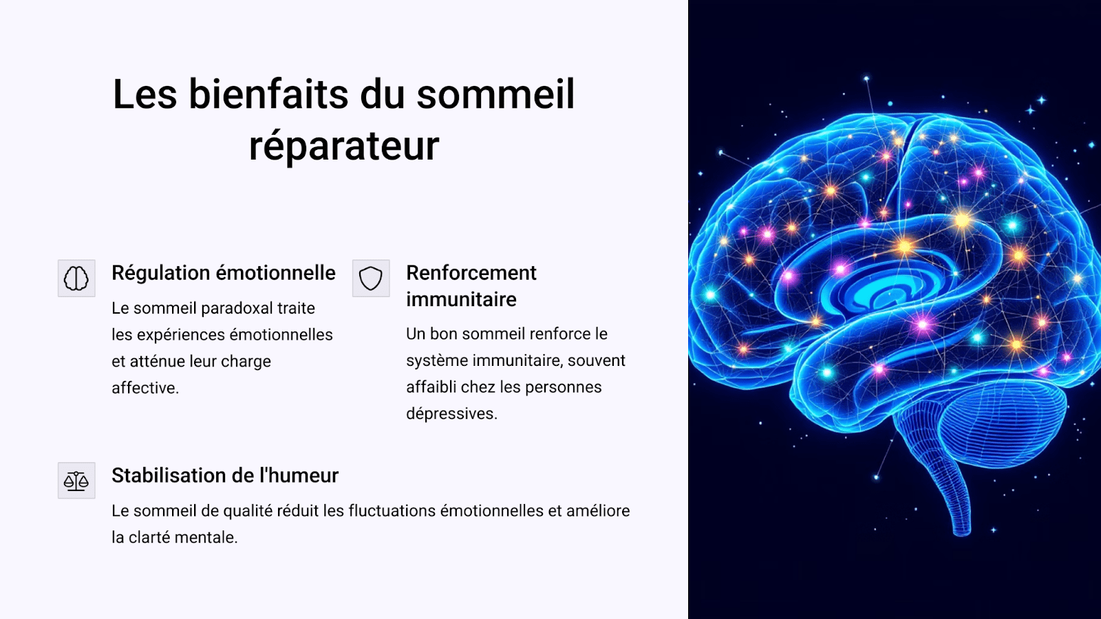 les bienfaits du sommeil réparateur