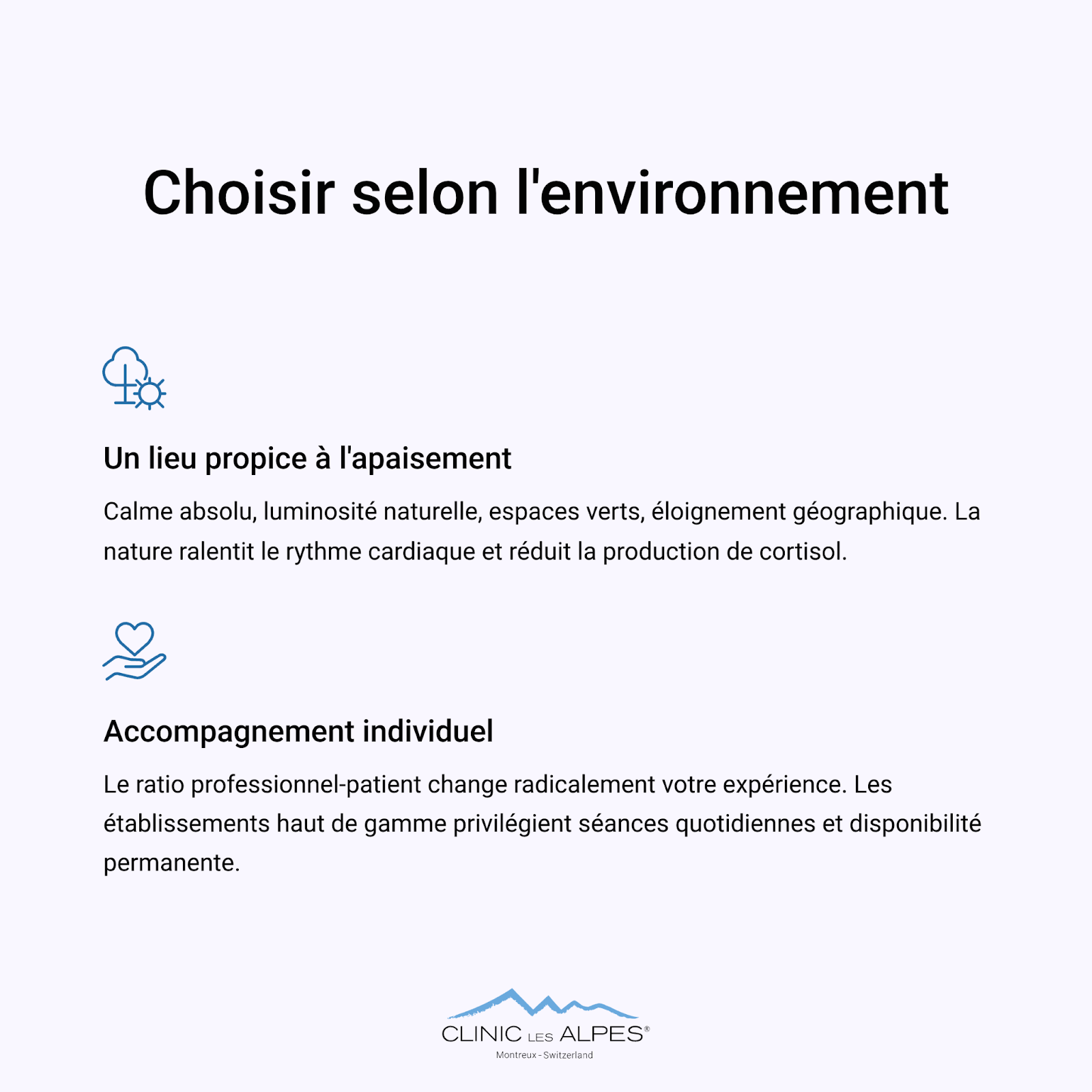 choisir son centre de thérapie selon l'environnement